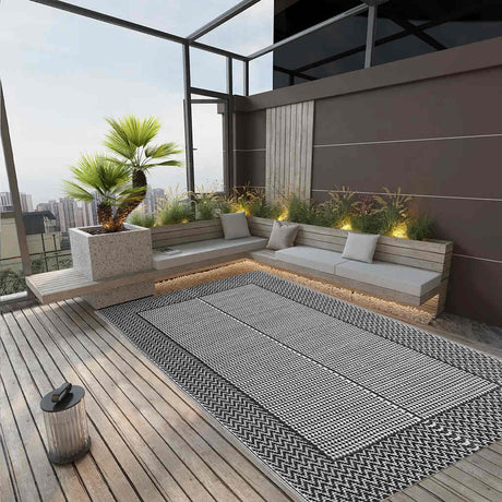 Vidaxl buitenkleed arakil 160x230 cm pp grijs