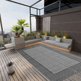 Vidaxl buitenkleed arakil 190x290 cm pp grijs