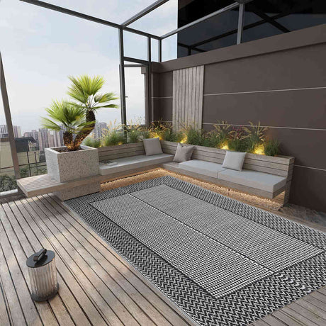 Vidaxl buitenkleed arakil 190x290 cm pp grijs