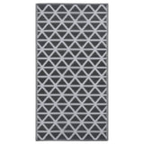 Vidaxl buitenkleed arakil 190x290 cm pp zwart