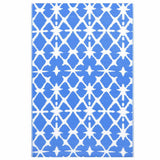 Vidaxl buitenkleed arakil 190x290 cm pp blauw en wit