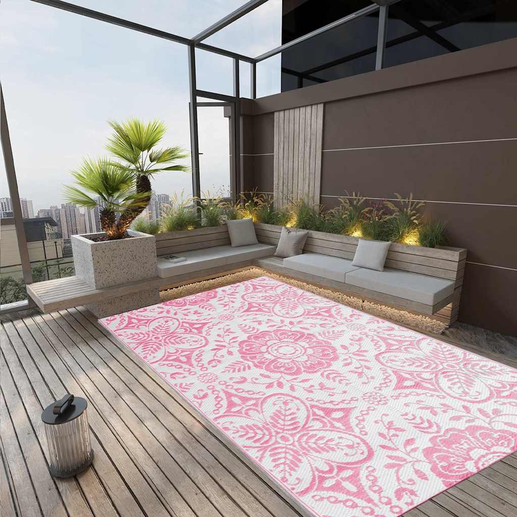 Vidaxl buitenkleed arakil 160x230 cm pp roze