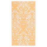 Vidaxl buitenkleed arakil 80x150 cm pp oranje en wit