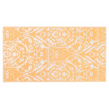 Vidaxl buitenkleed arakil 120x180 cm pp oranje en wit