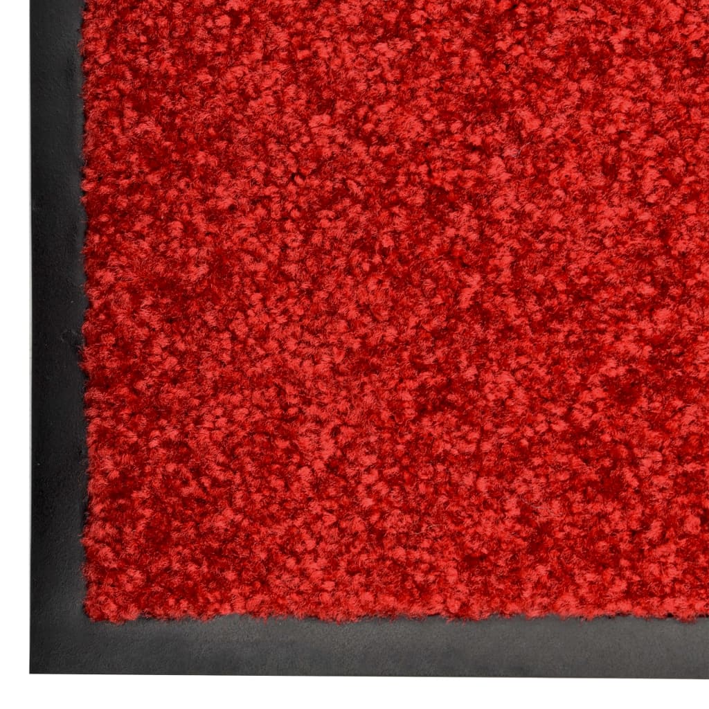 VidaXL Deurmat wasbaar 40x60 cm rood