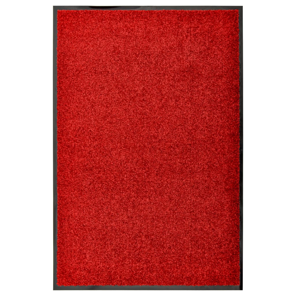 VidaXL Deurmat wasbaar 60x90 cm rood