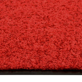 VidaXL Deurmat wasbaar 90x120 cm rood