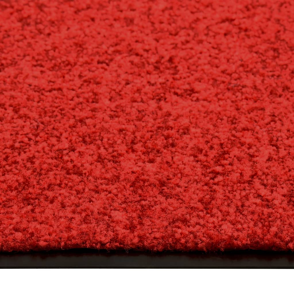 VidaXL Deurmat wasbaar 90x150 cm rood