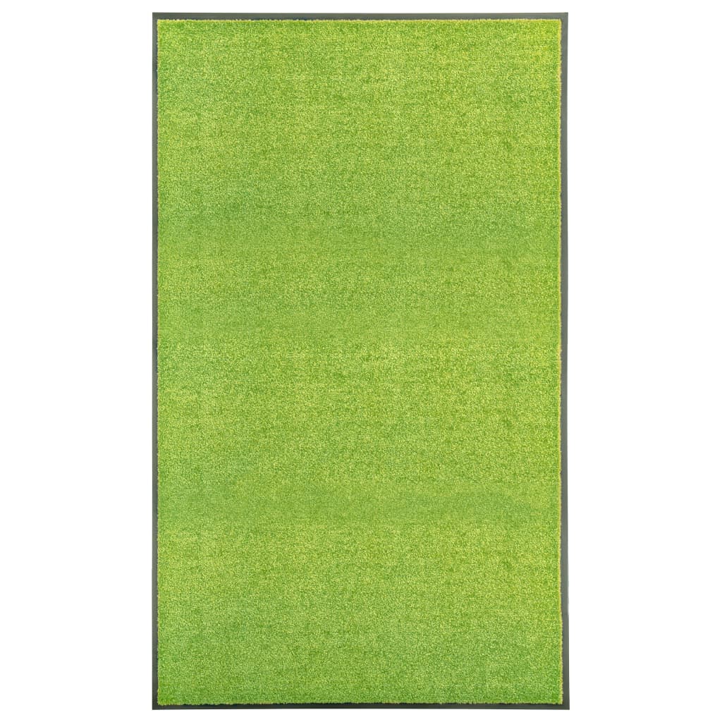 VidaXL Deurmat wasbaar 90x150 cm groen