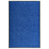 VidaXL Deurmat wasbaar 60x90 cm blauw