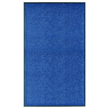 Vidaxl deurmat wasbaar 90x150 cm blauw