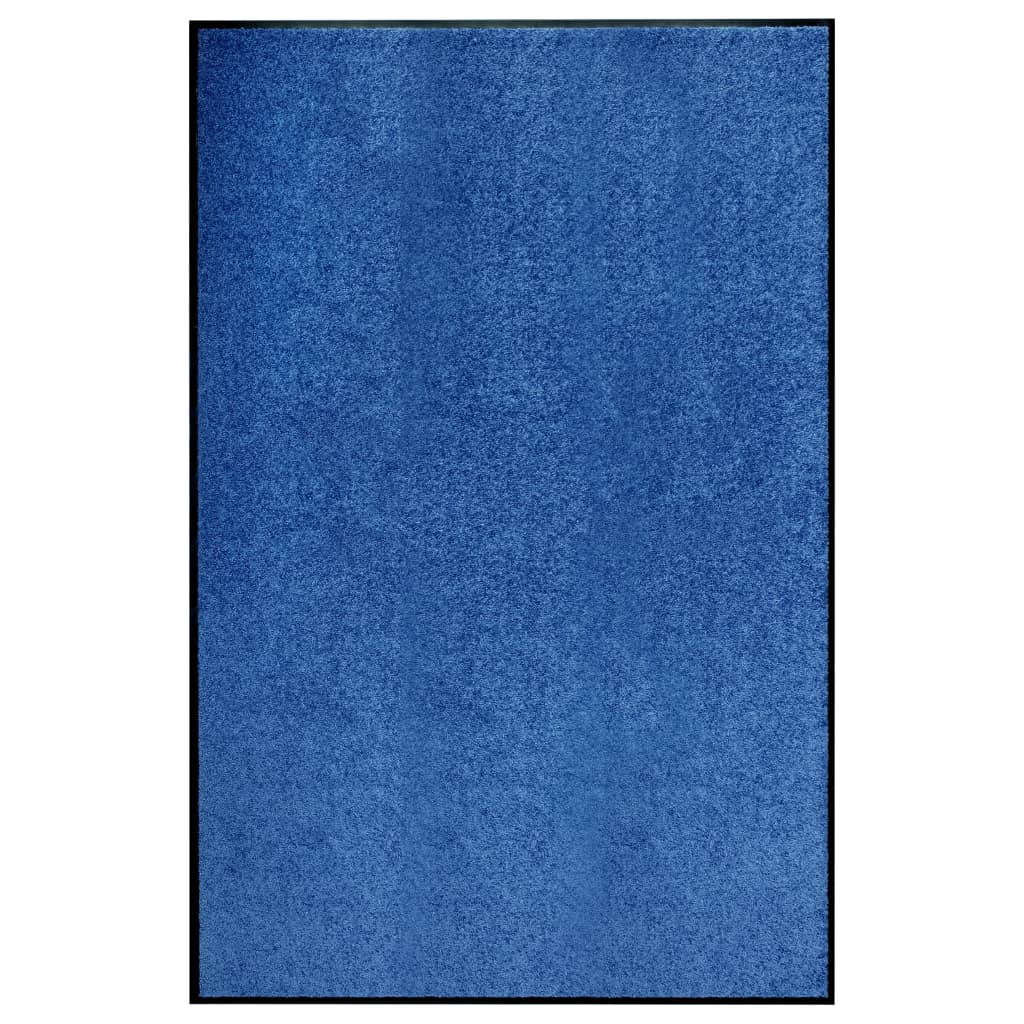 VidaXL Deurmat wasbaar 120x180 cm blauw