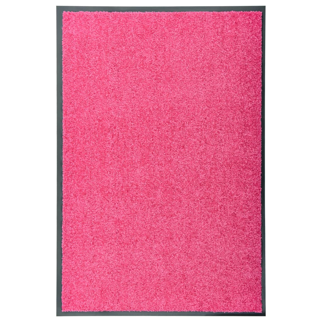 Vidaxl deurmat wasbaar 60x90 cm roze