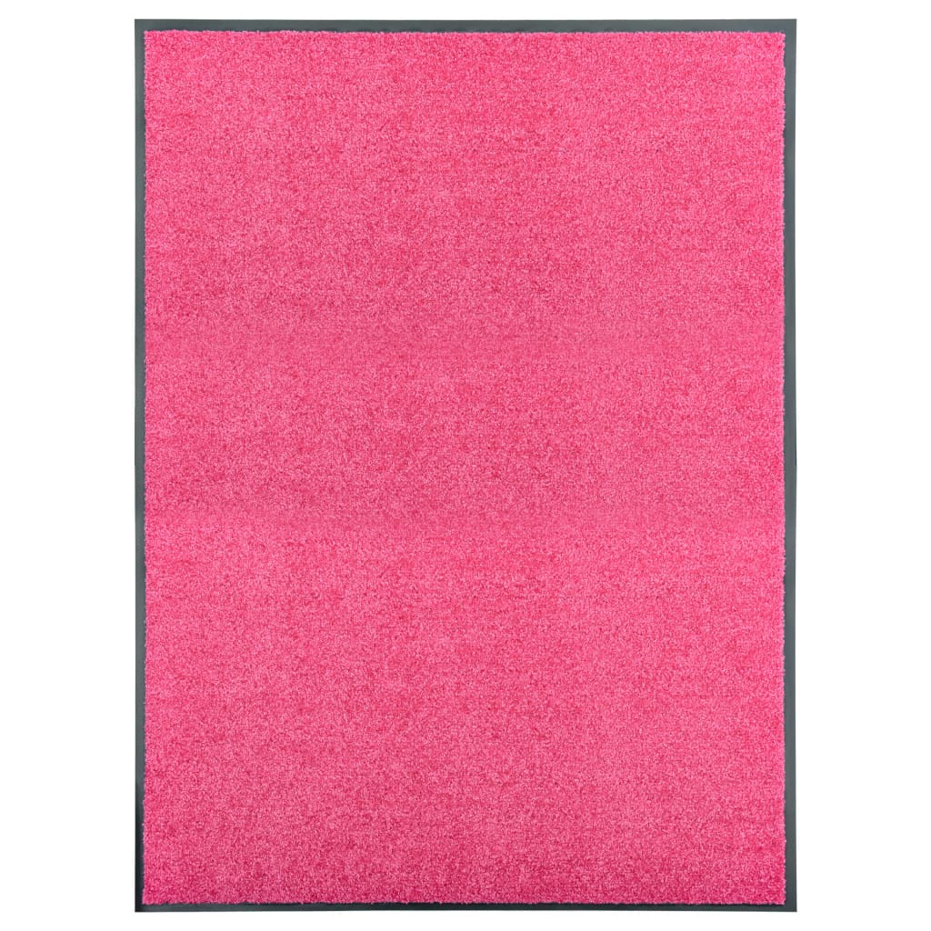 Vidaxl deurmat wasbaar 90x120 cm roze