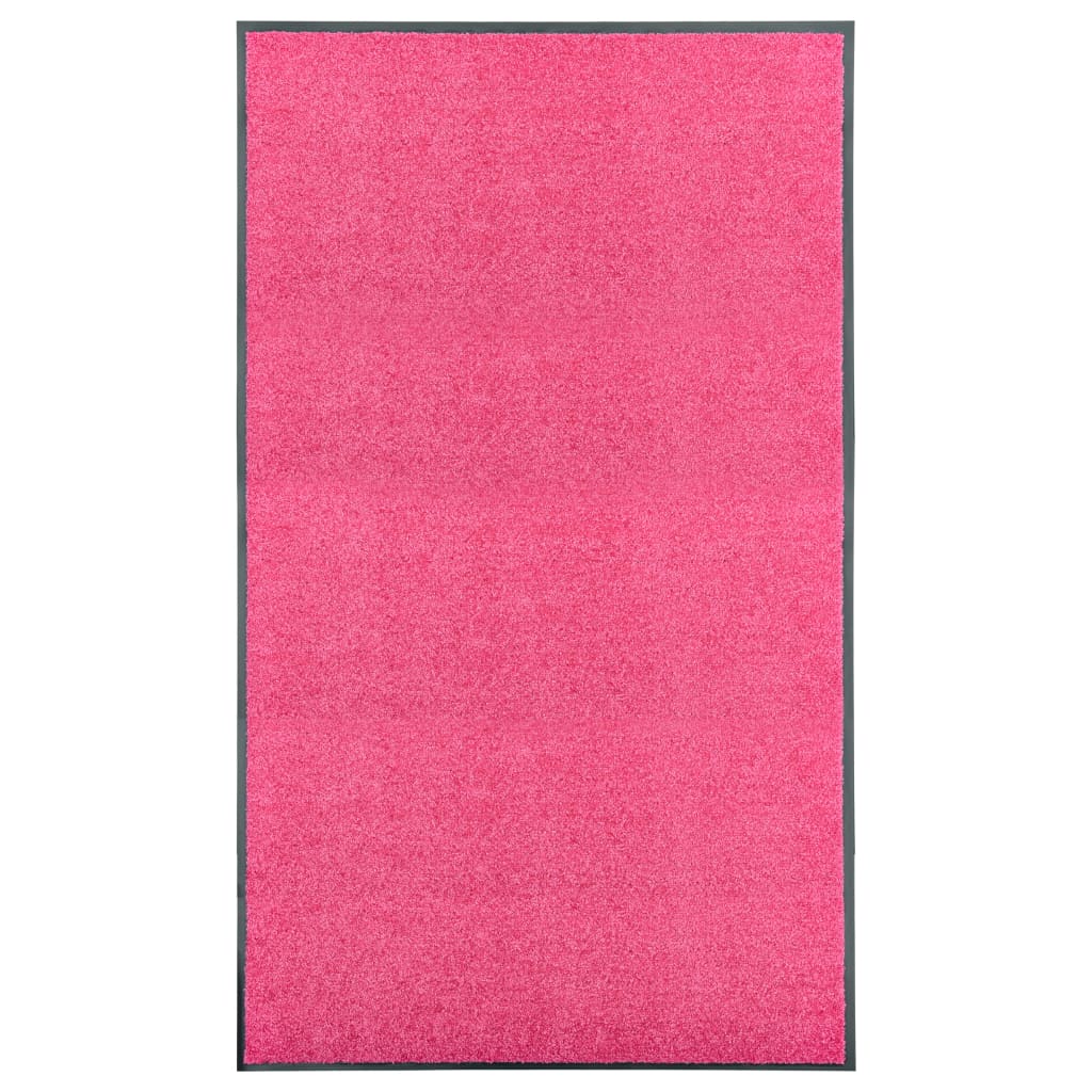 Vidaxl deurmat wasbaar 90x150 cm roze