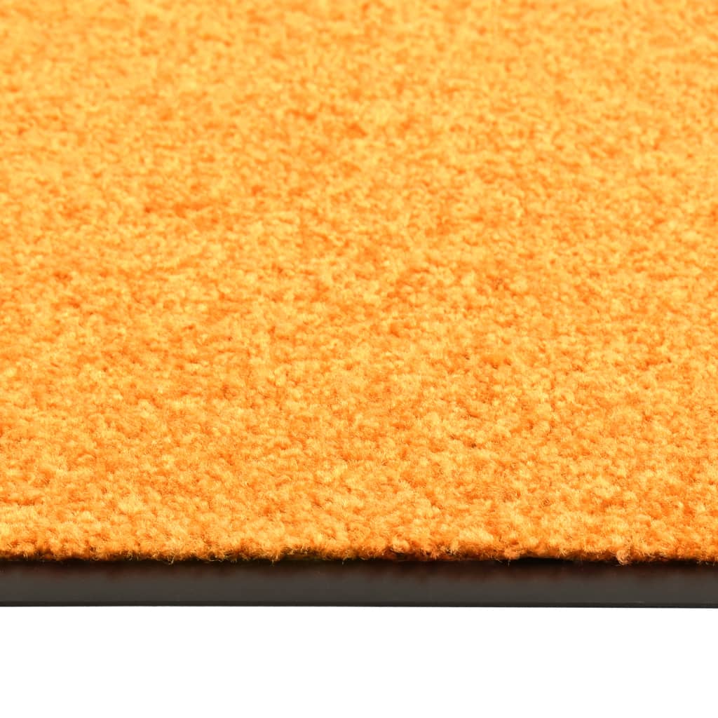 VidaXL Deurmat wasbaar 90x120 cm oranje