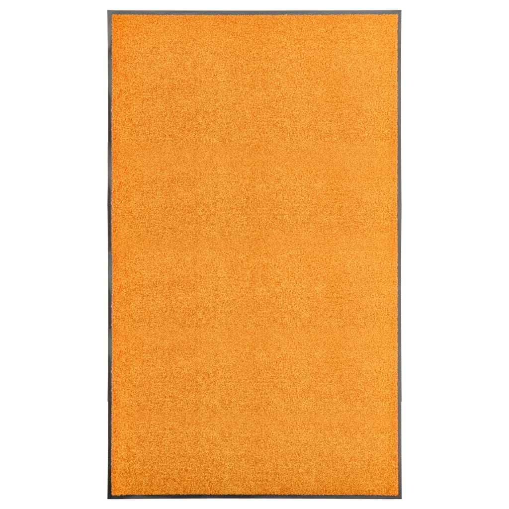 VidaXL Deurmat wasbaar 90x150 cm oranje