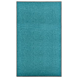 Vidaxl deurmat wasbaar 90x150 cm cyaan