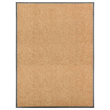 Vidaxl deurmat wasbaar 90x120 cm crème