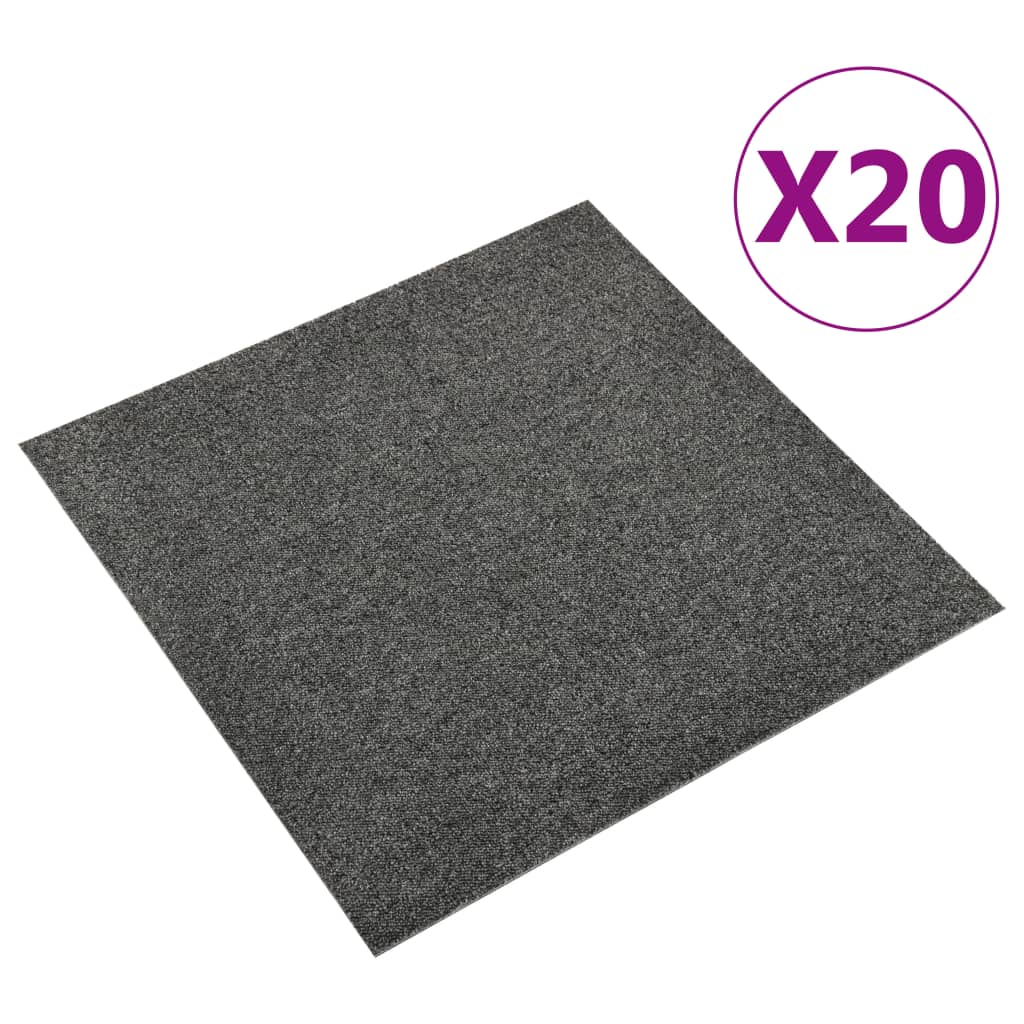 Vidaxl tapijttegels 20 st 5 m² 50x50 cm antraciet