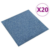 Vidaxl tapijttegels 20 st 5 m² 50x50 cm blauw