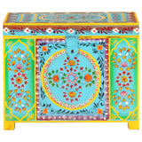 Vidaxl opbergbox handgeschilderd 50x40x40 cm massief mangohout