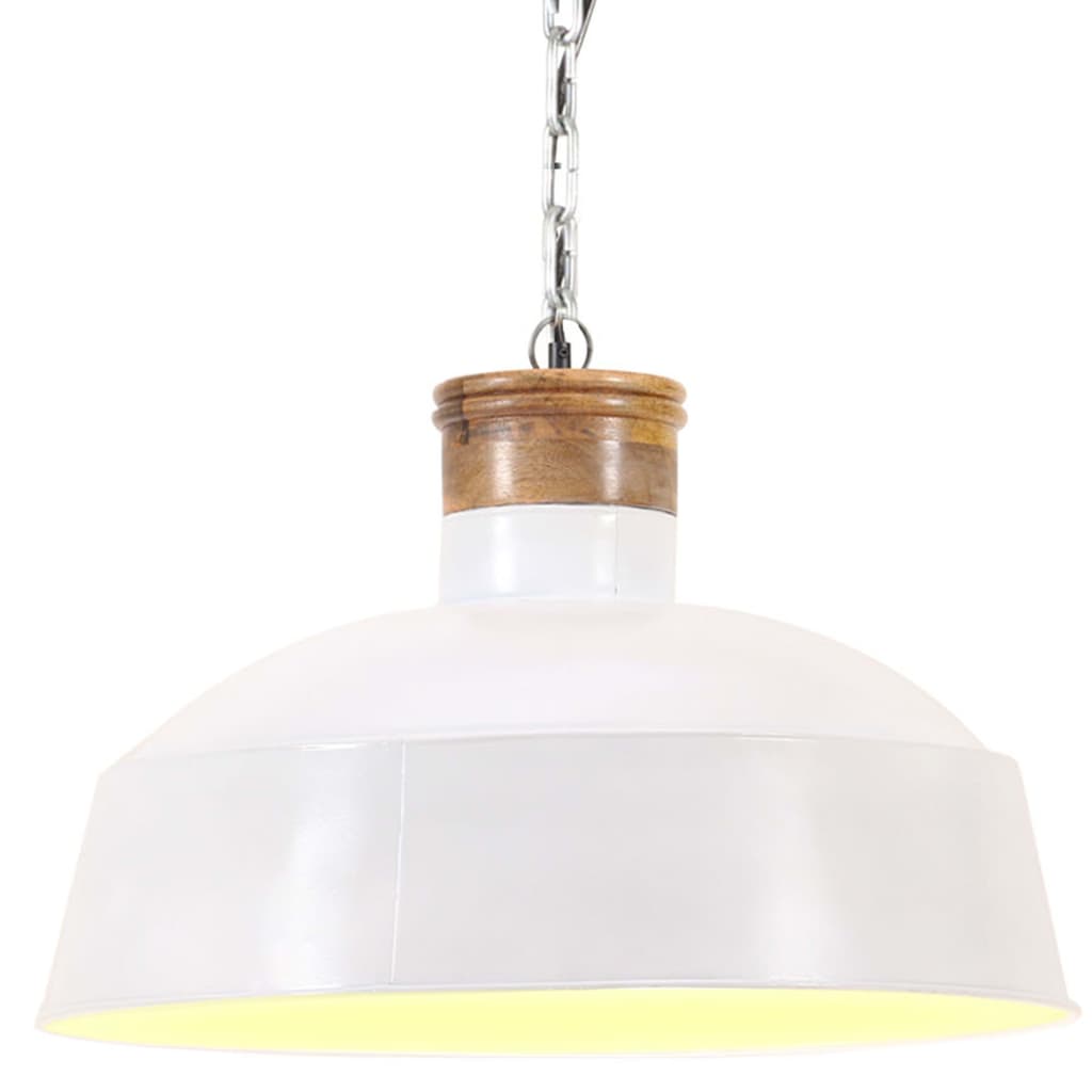 Vidaxl hanglamp industrieel e27 58 cm wit