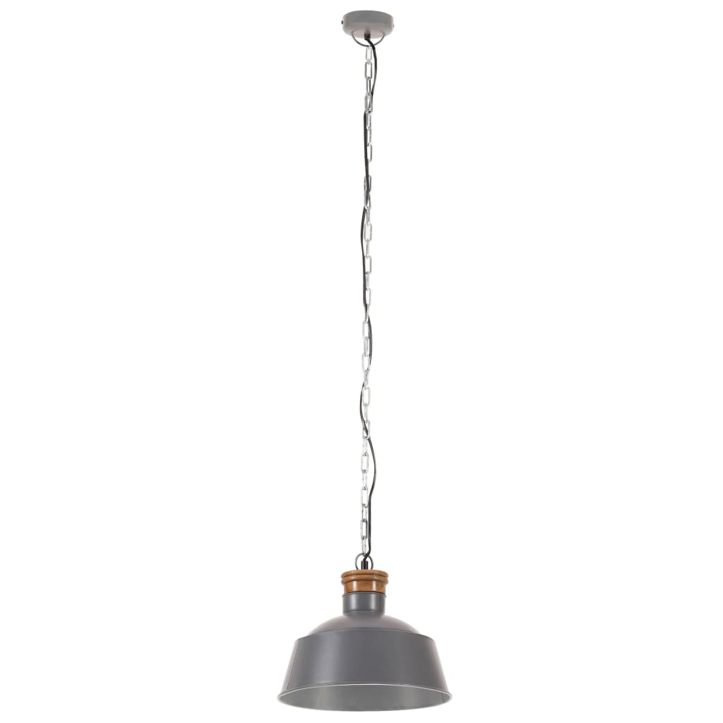 Vidaxl hanglamp industrieel e27 32 cm grijs