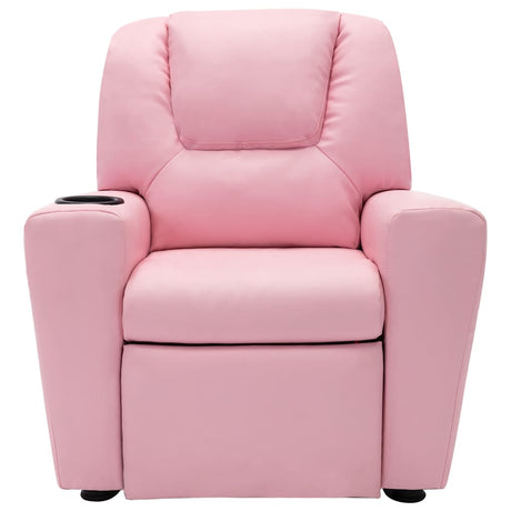 Vidaxl kinderfauteuil verstelbaar kunstleer roze