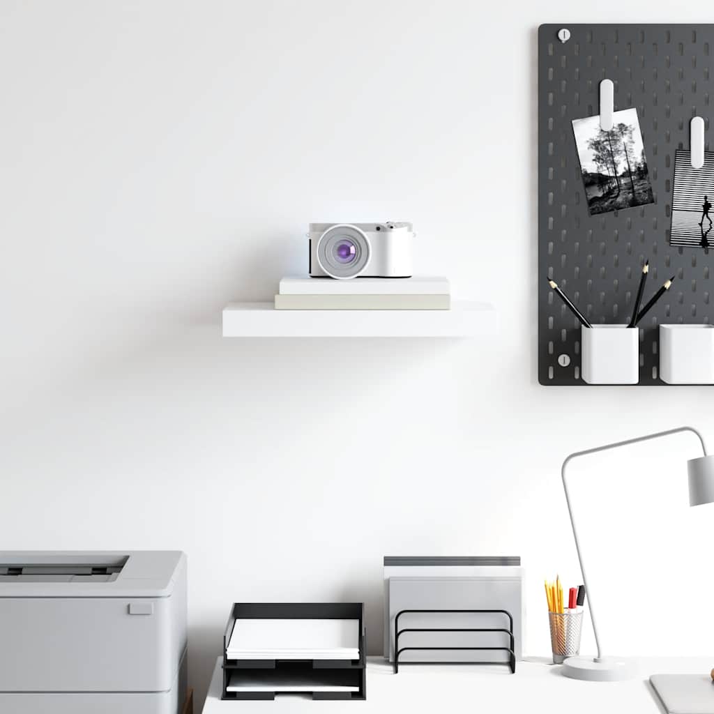 Vidaxl wandschap zwevend 40x23x3,8 cm mdf wit
