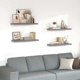 Vidaxl wandschappen zwevend 4 st 80x23,5x3,8 cm mdf grijs