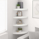 Vidaxl hoekschappen zwevend 4 st 35x35x3,8 cm mdf wit