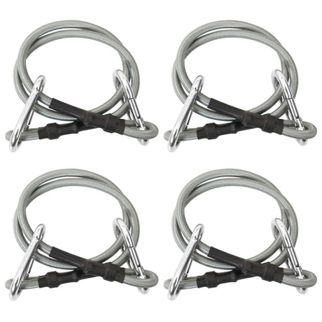 Vidaxl touwen met karabijnhaak 4 st rubber