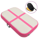 Vidaxl gymnastiekmat met pomp opblaasbaar 60x100x10 cm pvc roze