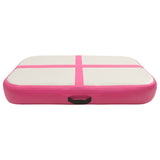 Vidaxl gymnastiekmat met pomp opblaasbaar 60x100x10 cm pvc roze