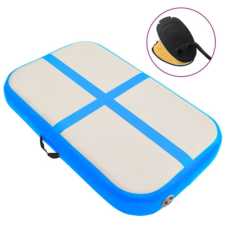 Tmf tormino fulfilment gymnastiekmat met pomp opblaasbaar 60x100x15 cm pvc blauw