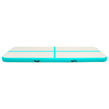Vidaxl gymnastiekmat met pomp opblaasbaar 500x100x20 cm pvc groen