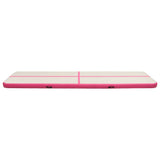 Vidaxl gymnastiekmat met pomp opblaasbaar 800x100x20 cm pvc roze