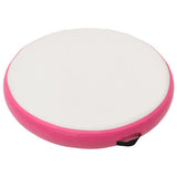 Vidaxl gymnastiekmat met pomp opblaasbaar 100x100x15 cm pvc roze
