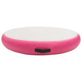 Vidaxl gymnastiekmat met pomp opblaasbaar 100x100x20 cm pvc roze