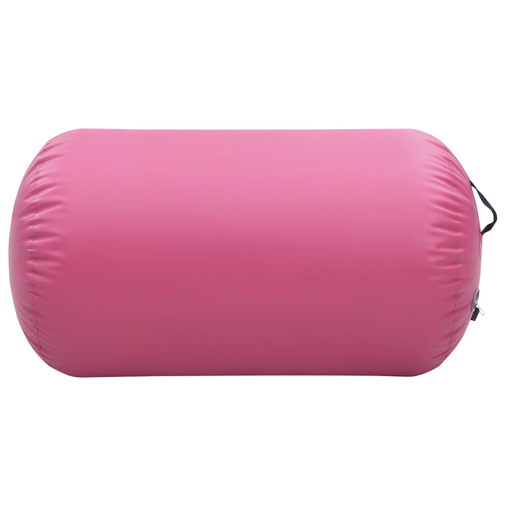 Vidaxl gymnastiekrol met pomp opblaasbaar 100x60 cm pvc roze