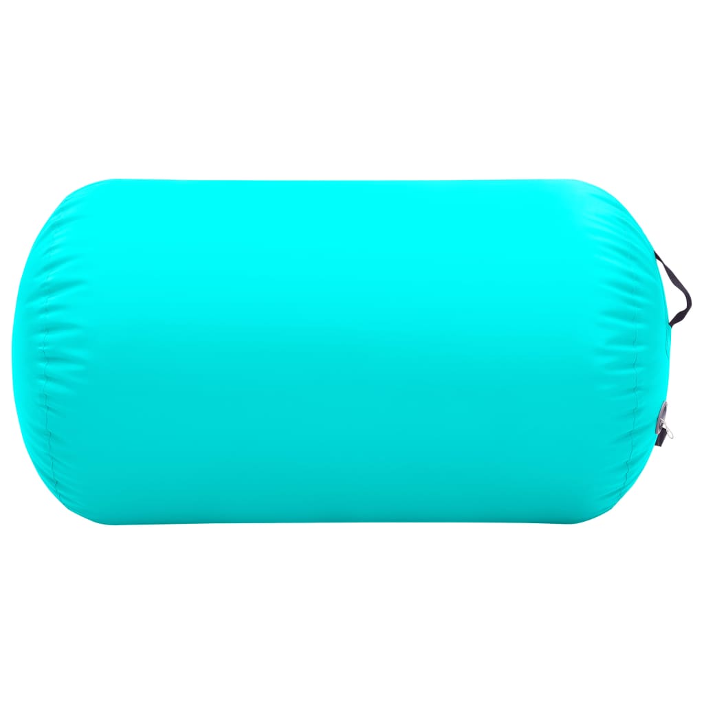 Vidaxl gymnastiekrol met pomp opblaasbaar 100x60 cm pvc groen