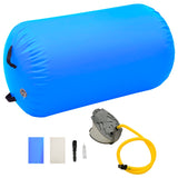 Vidaxl gymnastiekrol met pomp opblaasbaar 100x60 cm pvc blauw