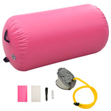 Vidaxl gymnastiekrol met pomp opblaasbaar 120x75 cm pvc roze