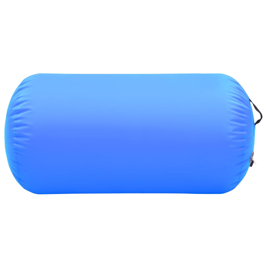 Vidaxl gymnastiekrol met pomp opblaasbaar 120x75 cm pvc blauw