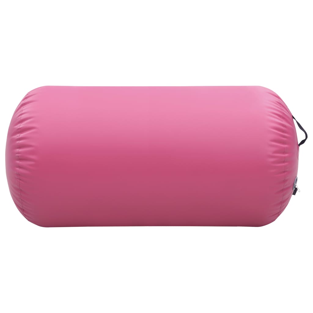 Vidaxl gymnastiekrol met pomp opblaasbaar 120x90 cm pvc roze