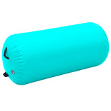 Vidaxl gymnastiekrol met pomp opblaasbaar 120x90 cm pvc groen