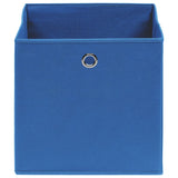 Vidaxl opbergboxen 4 st 28x28x28 cm nonwoven stof blauw