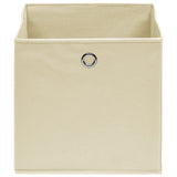 Vidaxl opbergboxen 10 st 28x28x28 cm nonwoven stof crèmekleurig