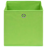 Vidaxl opbergboxen 4 st 28x28x28 cm nonwoven stof groen